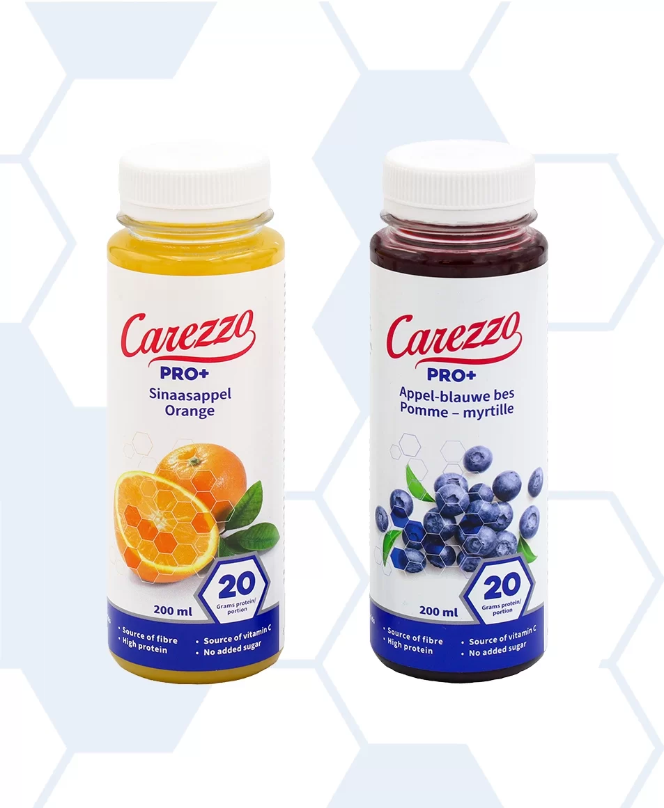 NIEUW: Carezzo Pro+ fruitdrinks met 20 gram eiwit!